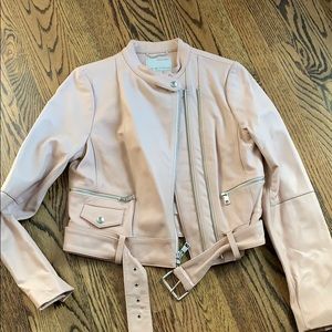 Blush Lamb leather moto jacket by BR